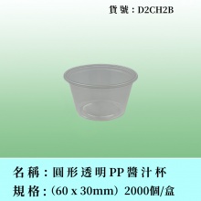 圓形透明醬汁杯